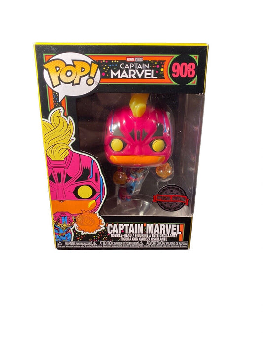 Funko Pop! Marvel Captain Marvel Black Light Special Edition 908