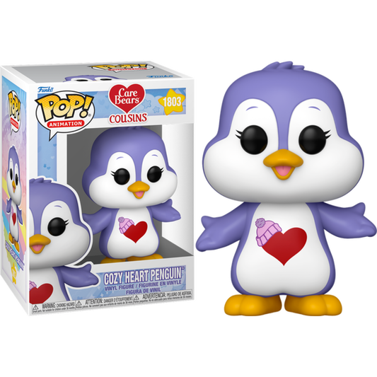 Funko Pop! Care Bears Cousins : Cozy Heart Penguin 1803 Figure + Pop Protector