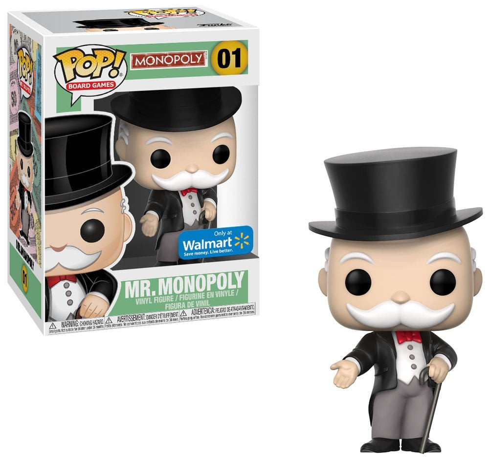 Funko Pop! Monopoly : Mr. Monopoly Uncle Pennybags 01 Walmart Exclusive (VAULTED) + Pop Protector