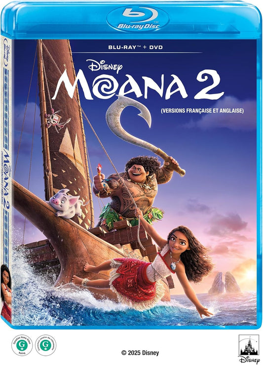 Moana 2 (Bilingual Blu-ray + DVD Combo) — Brand New Sealed
