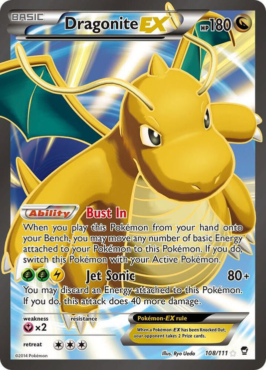 Pokemon TCG! Dragonite EX (108 Full Art) - XY - Furious Fists (FFI)