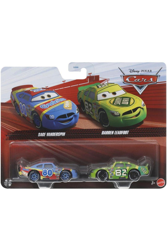Disney Pixar Cars Sage Vanderspin and Darren Leadfoot 1:55 Scale Diecast Figures