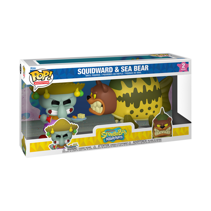 Funko Pop! Nickelodeon SpongeBob SquarePants - Squidward & Sea Bear 2 Pack