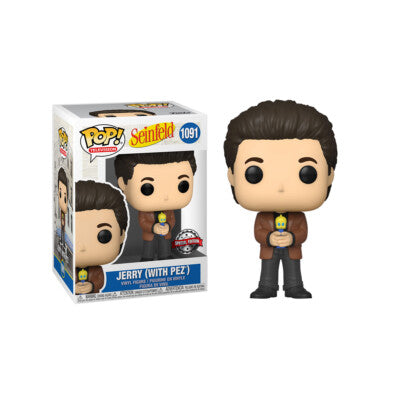 Funko Pop! Seinfeld - Jerry (with Pez) 1091 Special Edition Figure + Pop Protector