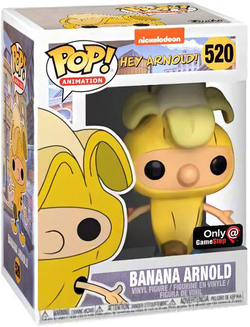 Funko Pop! Nickelodeon: Hey Arnold - Banana Arnold 520 GameStop Exclusive (VAULTED) + Free Protector