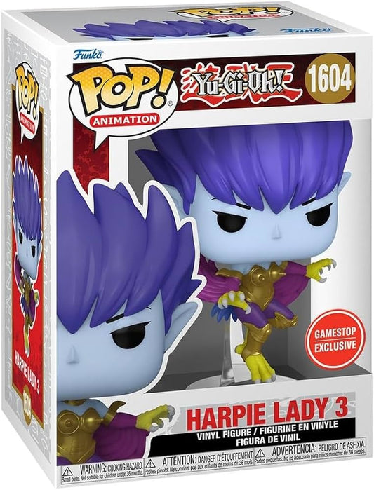 Funko Pop! Yu-Gi-Oh! Harpie Lady 3 1604 GameStop Exclusive + Pop Protector