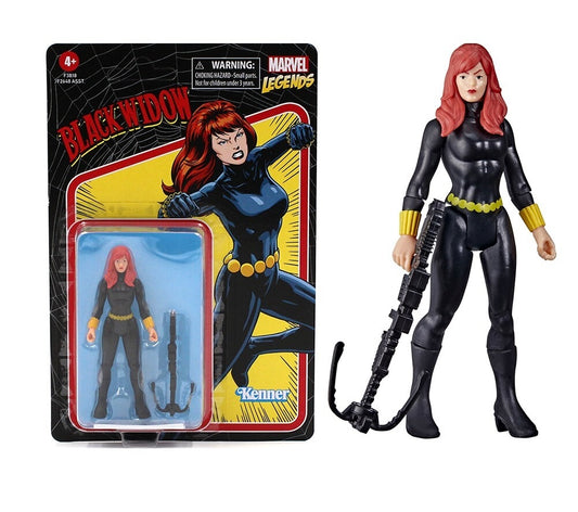 Hasbro Marvel Legends Kenner Retro 3.75" Avengers Black Widow Action Figure (BLEMISHED PACKAGING)