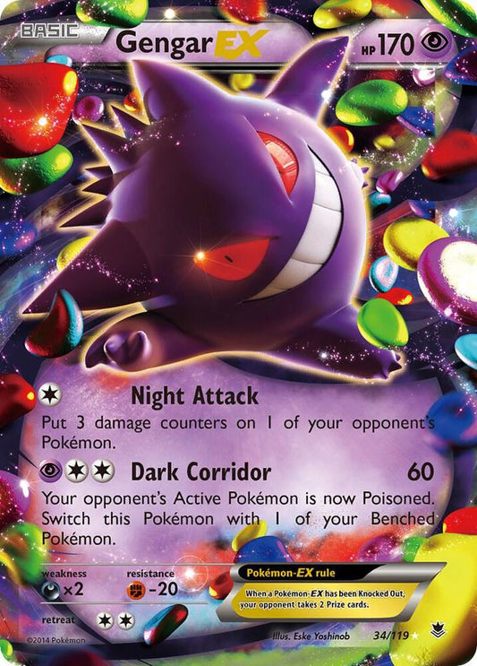 Pokemon TCG! Gengar EX - XY - Phantom Forces (PHF)