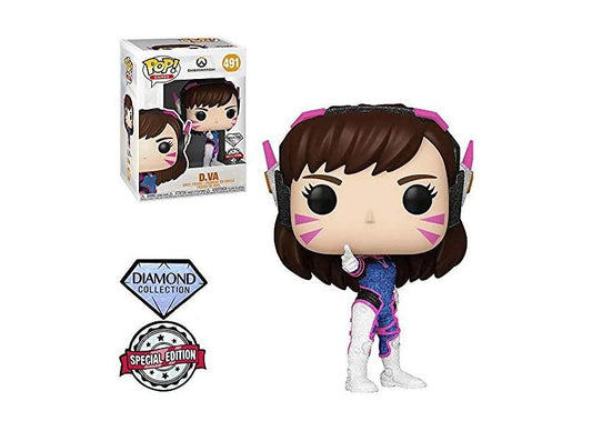 Funko Pop! Overwatch D.VA 491 Diamond Special Edition (VAULTED) + Free Protector