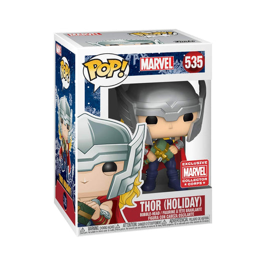 Funko Pop! Marvel Thor (Holiday) 535 Marvel Collector Corps Exclusive + Pop Protector