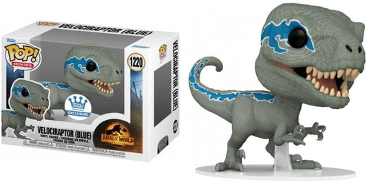 Funko Pop! Jurassic World - Velociraptor (Blue) 1220 Funko Shop Exclusive + Free Protector