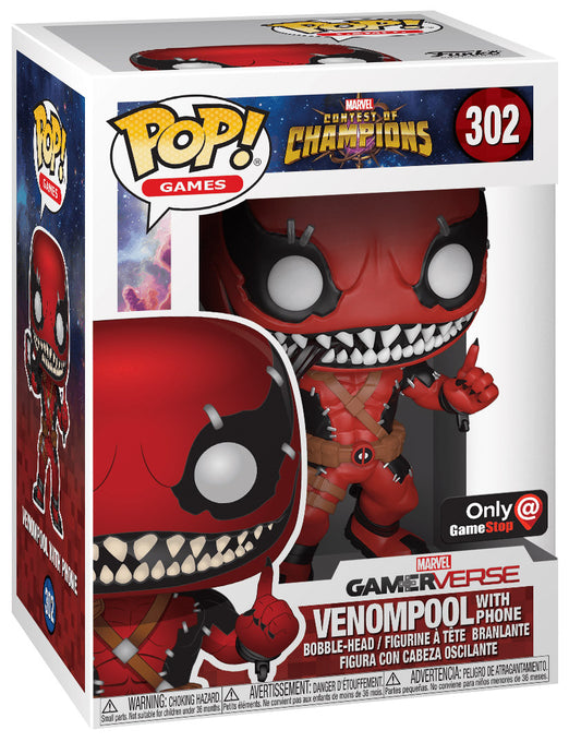 Funko Pop! Marvel GamerVerse Contest of Champions Venompool with Phone 302 GameStop Exclusive (VAULTED) + Free Protector