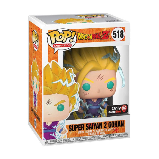 Funko Pop! Dragon Ball Z Super Saiyan 2 Gohan 518 GITD Glows in the Dark GameStop Exclusive (VAULTED) + Free Protector