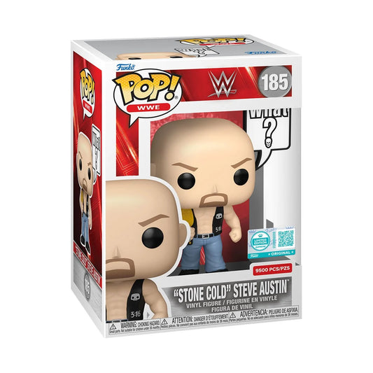 WWE Stone Cold Steve Austin (What?) Pop! Sayings Funko Pop! Vinyl Figure #185 (LIMITED EDITION 9500 PIECES) + POP PROTECTOR