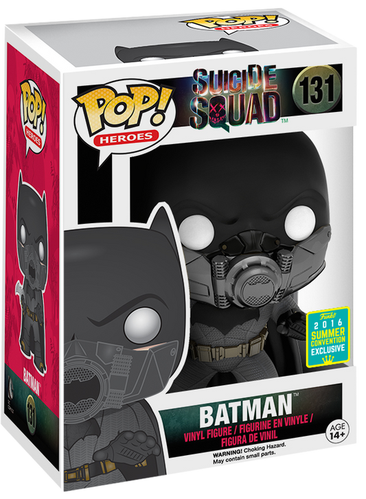 Funko POP! Heroes: Suicide Squad #131 - Batman 2016 Summer Convention + PROTECTOR!