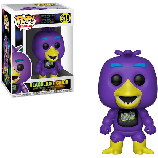 Funko Pop! FNAF: Five Nights at Freddy’s Black Light Chica 379 (VAULTED) + Free Protector