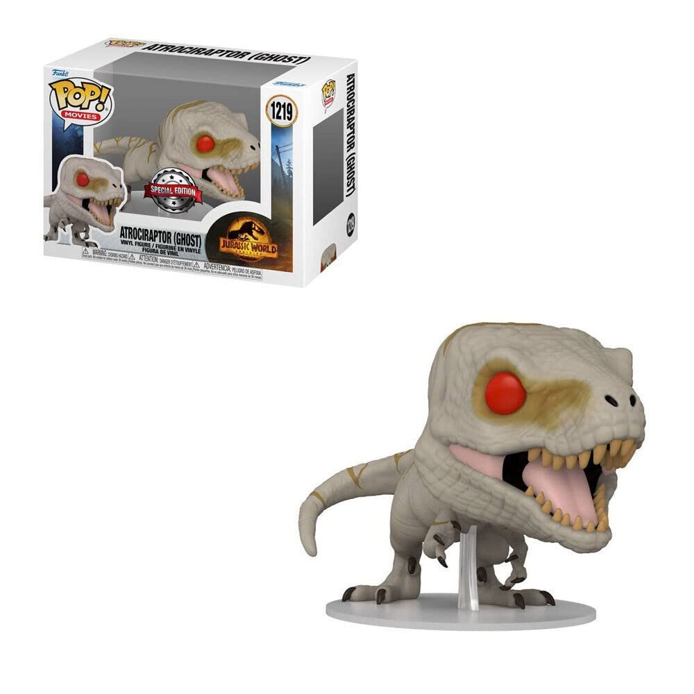 Funko Pop! Jurassic World Atrociraptor (Ghost) Special Edition + Free Protector
