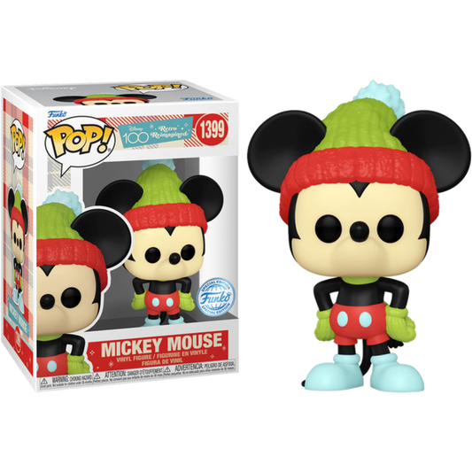 Funko Pop! Disney 100 Retro Reimagined Mickey Mouse 1399 Funko Special Edition + Free Protector