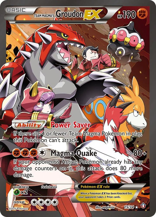 Pokemon TCG! Team Magma's Groudon EX - Double Crisis (DCR) LP/NM
