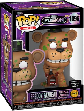 Funko Pop! Funko Fusion - Five Nights at Freddy’s (FNAF) - Freddy Fazbear with Pizza Launcher CHASE Figure + Pop Protector