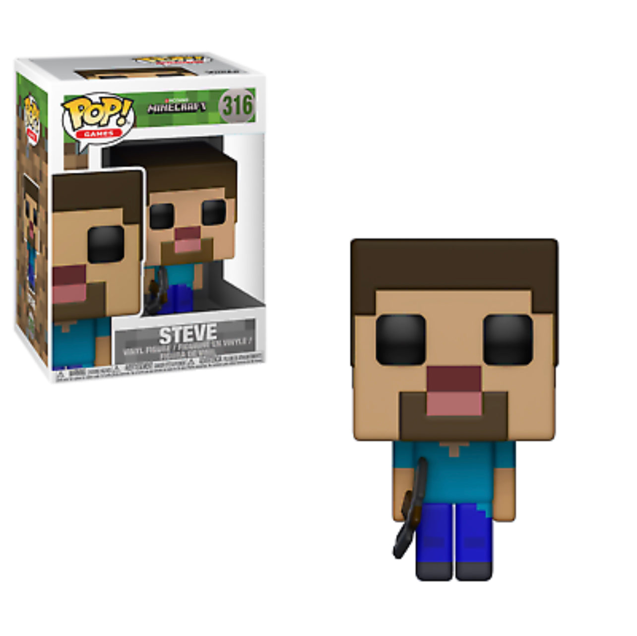 Funko Pop! Minecraft - Steve 316 + Free Protector (VAULTED)