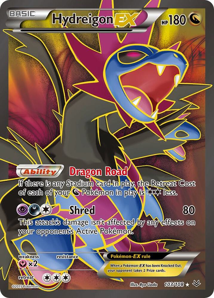 Pokemon TCG! Hydreigon EX (103 Full Art) - XY - Roaring Skies (ROS)