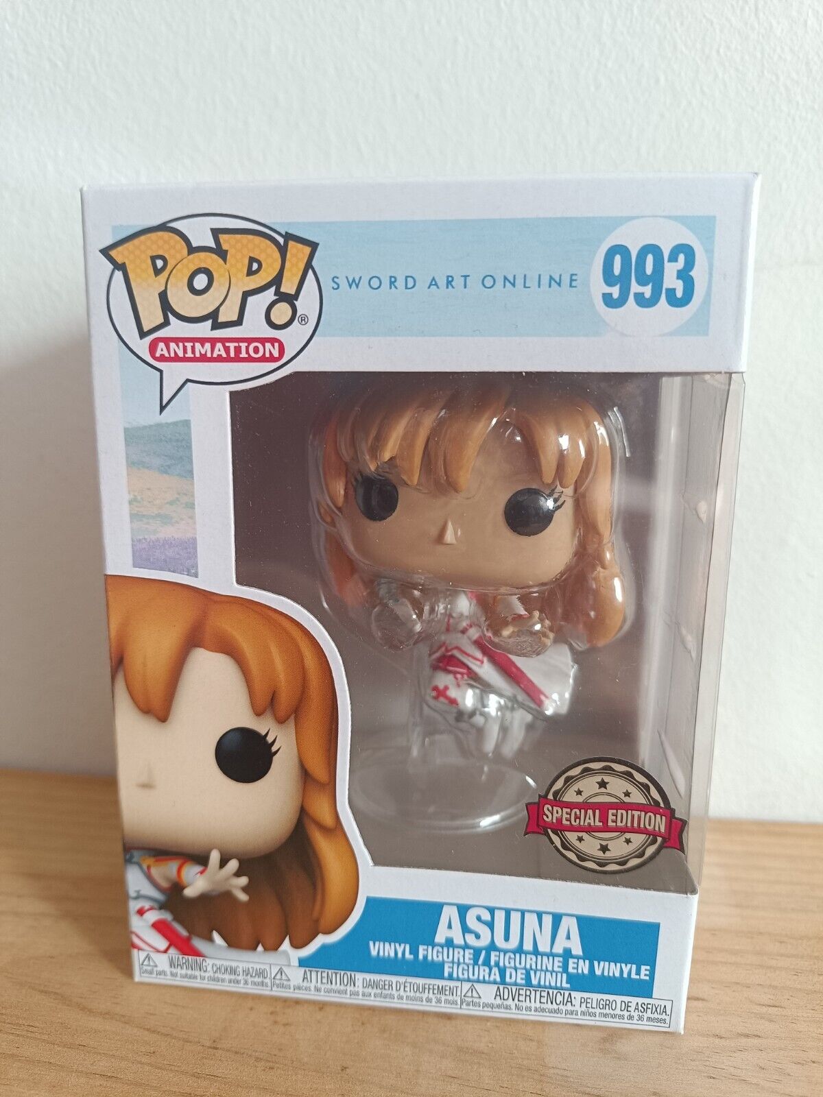 Funko Pop Asuna Sword Art Online # 993 Vaulted Discontinued Exclusive + PoP Protector