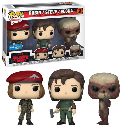 Funko Pop! Netflix Stranger Things Robin / Steve / Vecna 3 Pack Walmart Exclusive