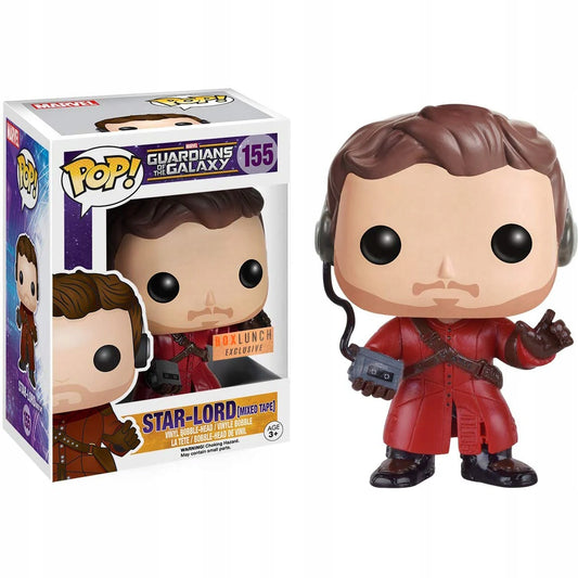 Funko Pop! Marvel Guardians of the Galaxy : Star-Lord (Mixed Tape) 155 BoxLunch Exclusive + Pop Protector