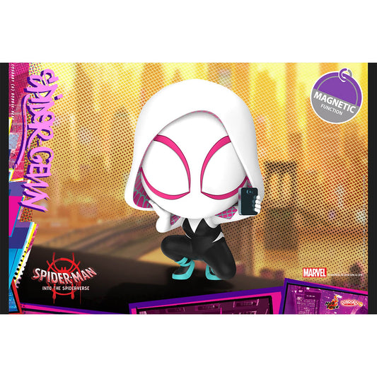Marvel Spider-Man Into The Spider-Verse : Spider-Gwen Magnetic Function : Hot Toys Cosbaby Figure *New In Box*