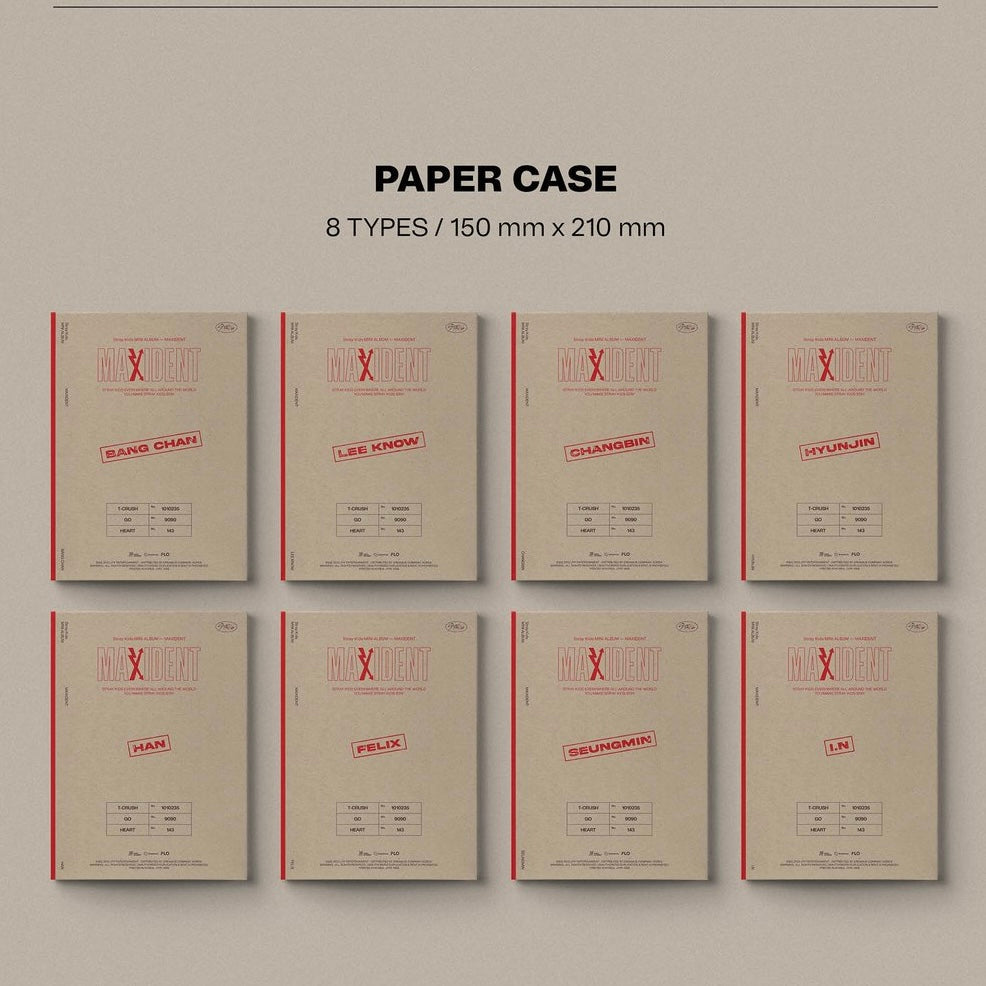 K-POP STRAY KIDS - MAXIDENT (CASE VER.) (8 VERSIONS)
