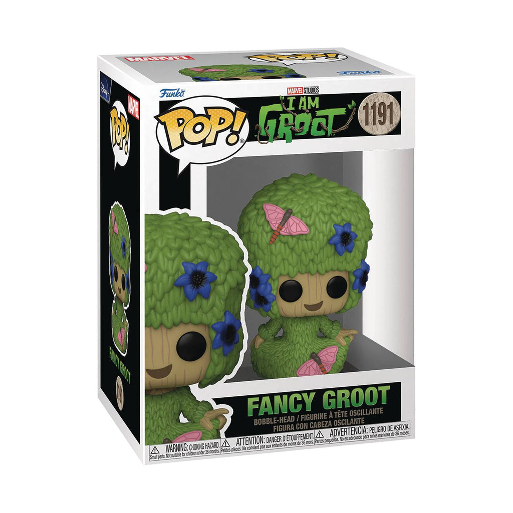 Funko Pop! Marvel Studios I Am Groot Fancy Groot 1191 + Free Protector