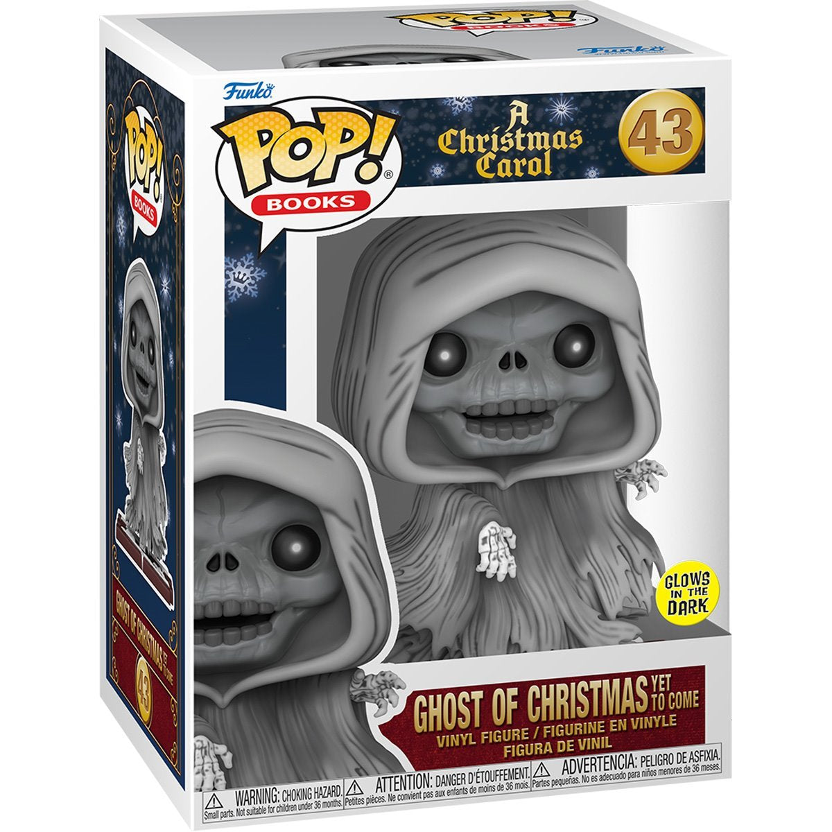 Funko Pop! A Christmas Carol - Ghost of Christmas Yet to Come 43 Glows in the Dark + Free Protector