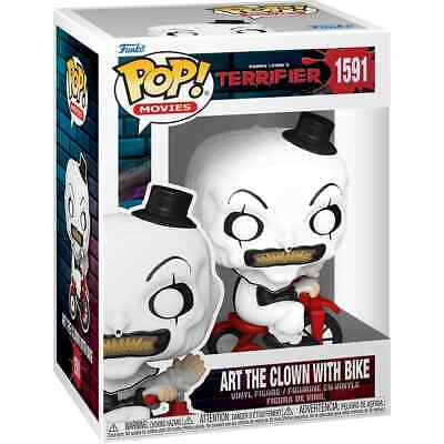 Funko Pop! Terrifier Art The Clown : Art The Clown with Bike 1591 + Pop Protector