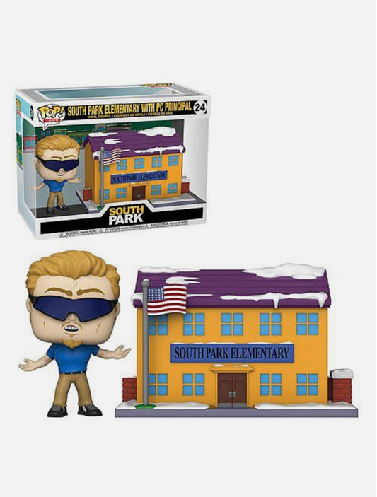 Funko Pop! Town: South Park Elementary with PC Principal 24 (slight box ware)