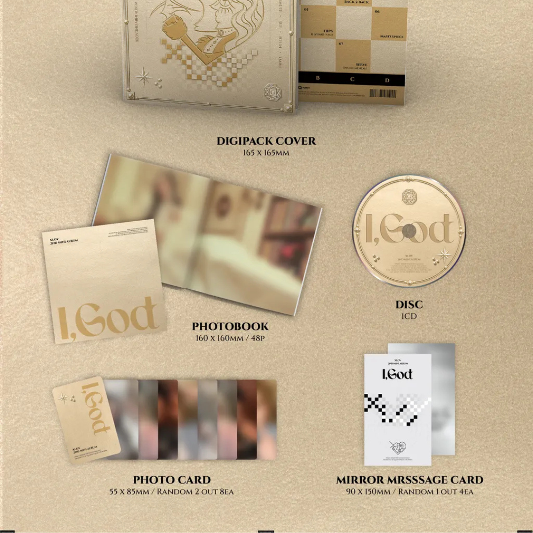 (PRE-ORDER) K-POP XLOV - 2ND MINI ALBUM [I,GOD] (4 VERSIONS) RANDOM