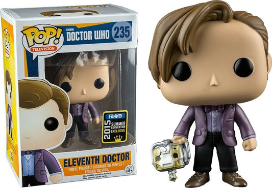 Funko Pop! Doctor Who - Eleventh Doctor 235 Figure Funko 2015 Summer Convention Exclusive + Pop Protector