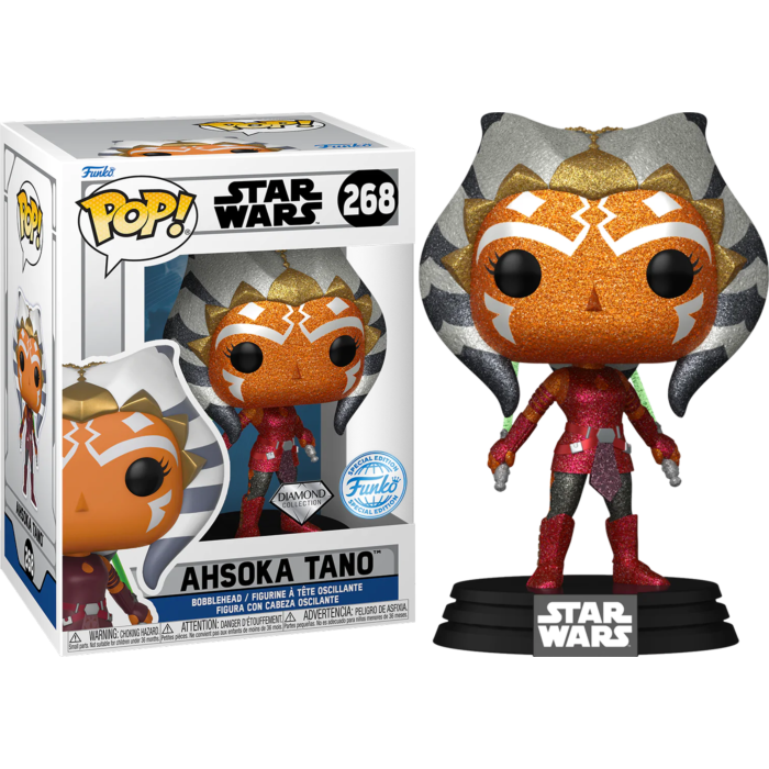 Funko Pop! Star Wars - Ahsoka Tano 268 Diamond Collection Funko Special Edition + Free Protector