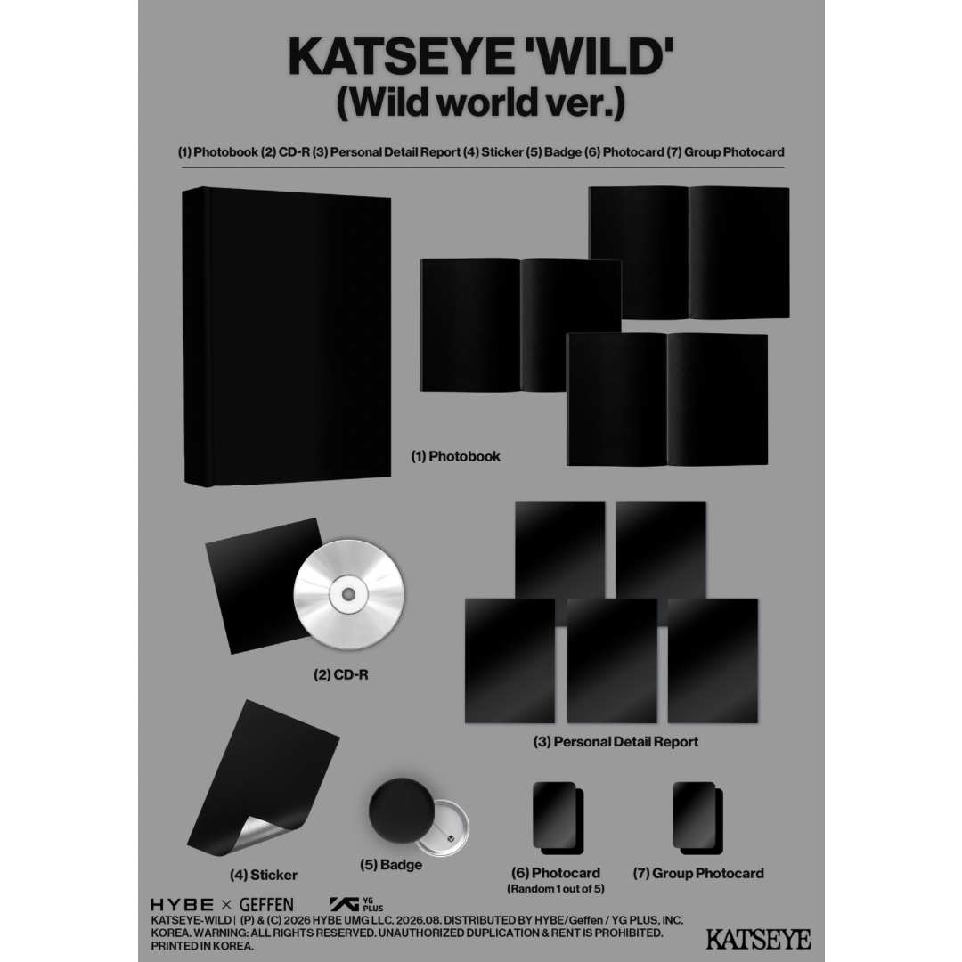 (PRE-ORDER) KATSEYE - WILD (2 VERSIONS) RANDOM