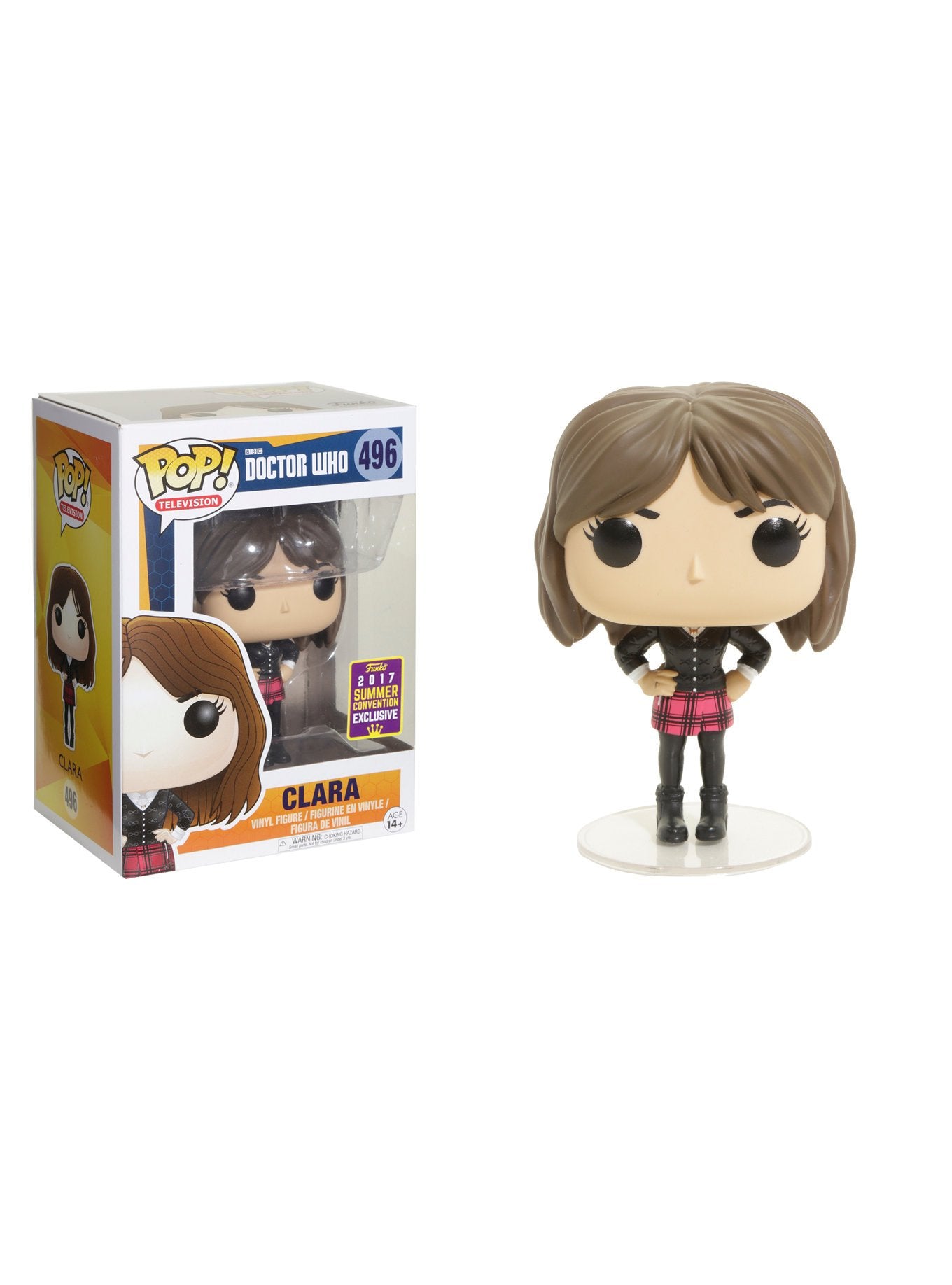 Funko Pop! Doctor Who - Clara 496 Figure Funko 2017 Summer Convention Exclusive + Pop Protector