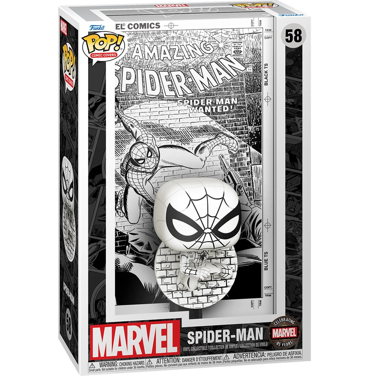 Marvel's 85th Anniversary The Amazing Spider-Man Funko Pop! Comic Cover Figure #58 with Case