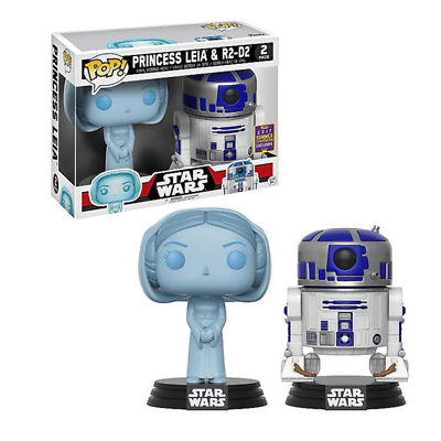 Funko Pop! Star Wars Princess Leia & R2-D2 Funko 2017 Summer Convention Exclusive + Free Protector