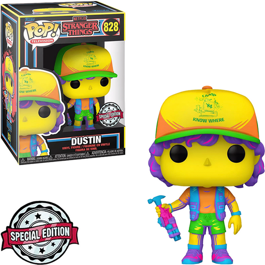 Funko Pop! Netflix Stranger Things Dustin 828 Special Edition + Free Protector