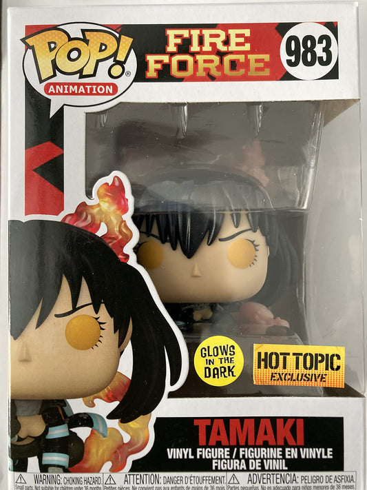 Funko Pop! Fire Force - Tamaki 983 Glows in the Dark Hot Topic Exclusive + Free Protector