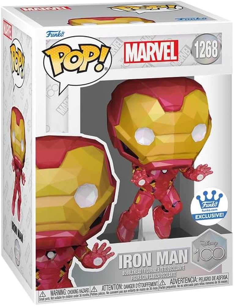 Funko Pop! Marvel Disney 100 Iron-Man 1268 Funko Shop Exclusive +  Protector