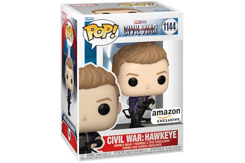 Funko Pop! Marvel Captain America Civil War - Civil War : Hawkeye 1144 Amazon Exclusive + Pop Protector