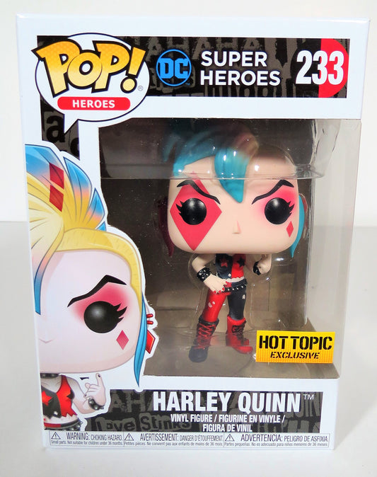 Funko Pop! DC Super Heroes : Harley Quinn 233 Hot Topic Exclusive + Pop Protector