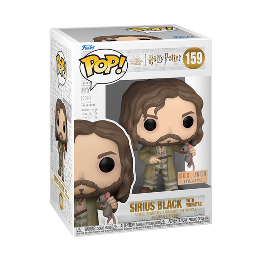 Funko Pop! Wizarding World Harry Potter Sirius Black with Wormtail 159 BoxLunch Exclusive + Free Protector