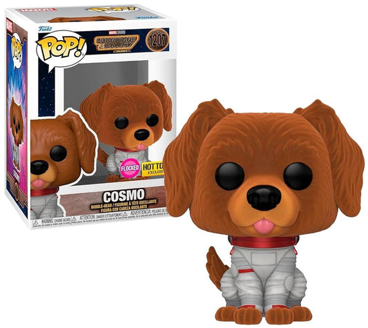 Funko Pop! Marvel Guardians of the Galaxy Volume 3 - Cosmo 1207 Flocked Hot Topic Exclusive + Pop Protector