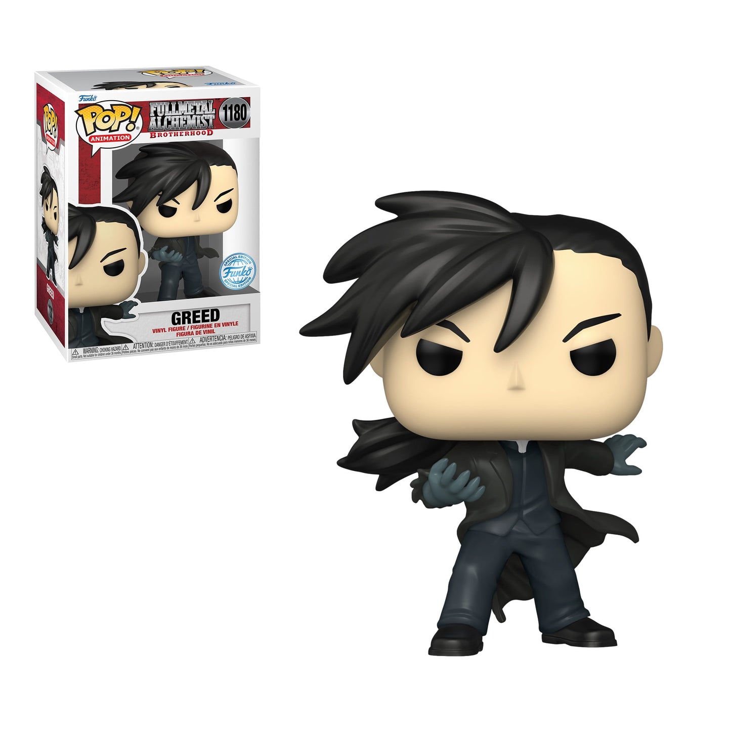 Funko Pop! FullMetal Alchemist Brotherhood Greed 1180 Funko Special Edition Figure + Protector